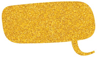 parıldayan altın folyo sohbet balonu