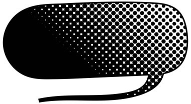 Yarım ton gradyan siyah sohbet balonu