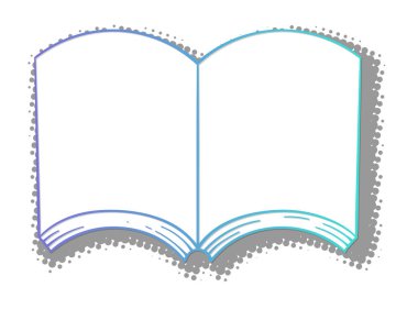 Yarım ton gölgeli kitap karalaması