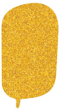 parıldayan altın folyo sohbet balonu