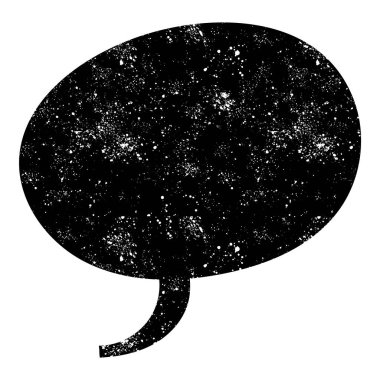 grunge rustic chat kabarcık vektör çizimi