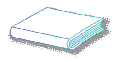 Yarım ton gölgeli kitap karalaması