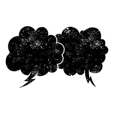 grunge rustic chat kabarcık vektör çizimi