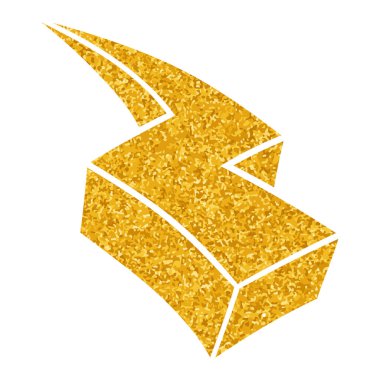 Yapıştırma biçiminde el çizimi gök gürültüsü karalaması