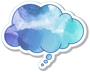 suluboya sohbet balonu etiketi