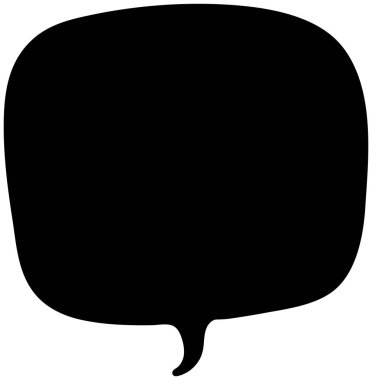 Siyah el çizimi sohbet baloncuğu el çizimi vektör çizimi