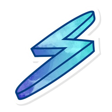 Yapıştırma biçiminde el çizimi gök gürültüsü karalaması