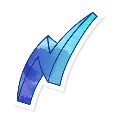 Yapıştırma biçiminde el çizimi gök gürültüsü karalaması