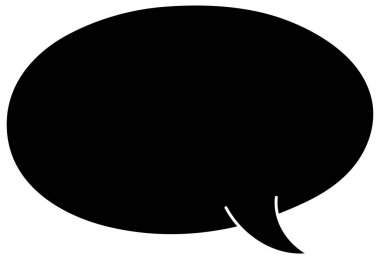 Siyah el çizimi sohbet baloncuğu el çizimi vektör çizimi