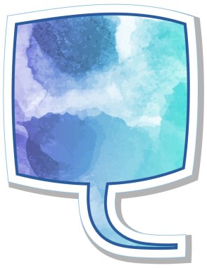 suluboya sohbet balonu etiketi