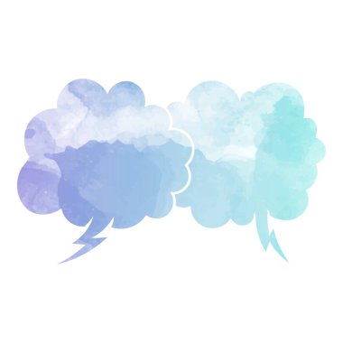 suluboya sohbet balonu vektör çizimi