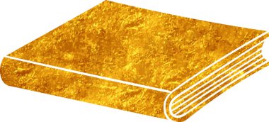 Altın renkli el çizimi kitap karalaması