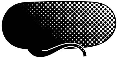 Yarım ton gradyan siyah sohbet balonu