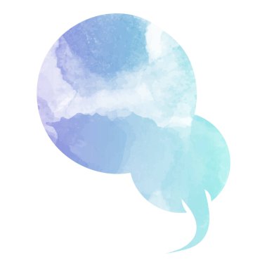 suluboya sohbet balonu vektör çizimi