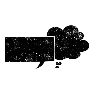 grunge rustic chat kabarcık vektör çizimi