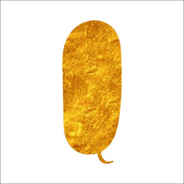 parıldayan altın folyo sohbet balonu