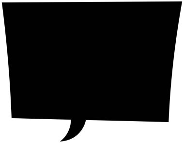 Siyah el çizimi sohbet baloncuğu el çizimi vektör çizimi