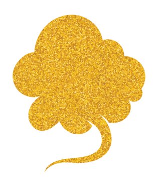 parıldayan altın folyo sohbet balonu