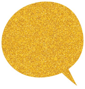 parıldayan altın folyo sohbet balonu