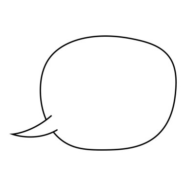 El çizimi sohbet balonu vektör çizimi