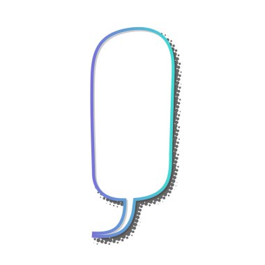 Çıkartma biçimi sohbet baloncuğu renk çizimi