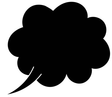 Siyah el çizimi sohbet baloncuğu el çizimi vektör çizimi