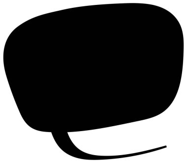 Siyah el çizimi sohbet baloncuğu el çizimi vektör çizimi