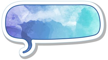 suluboya sohbet balonu etiketi