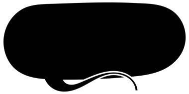 Siyah el çizimi sohbet baloncuğu el çizimi vektör çizimi