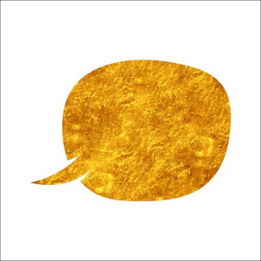 parıldayan altın folyo sohbet balonu