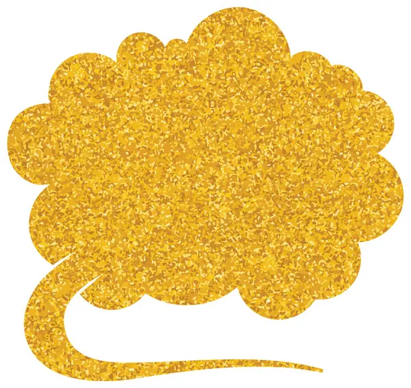 parıldayan altın folyo sohbet balonu