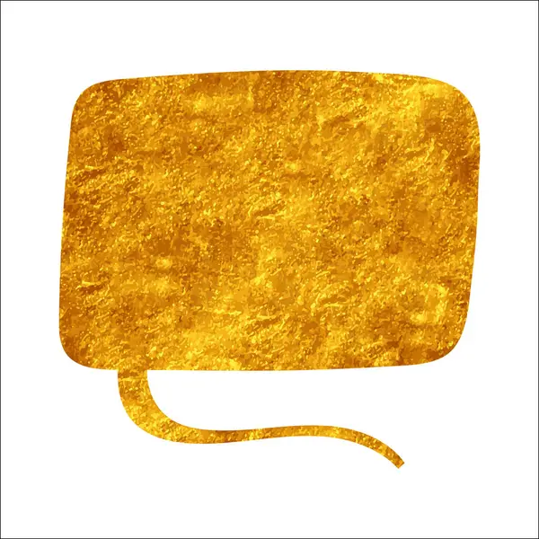 parıldayan altın folyo sohbet balonu