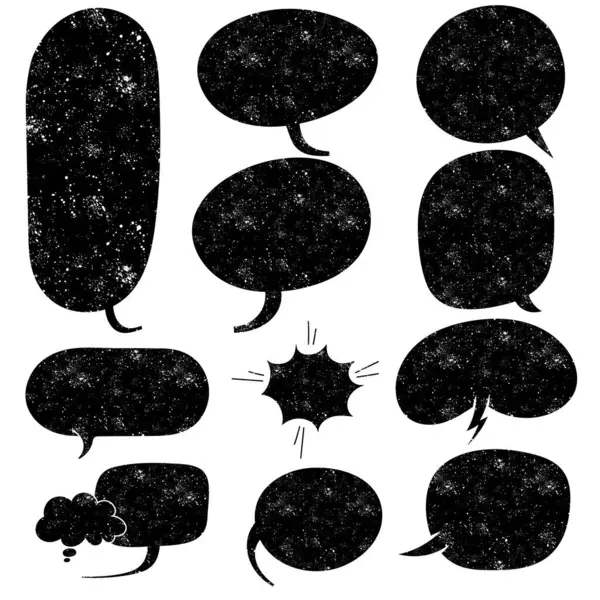 El çizimi grunge sohbet balonu karalama