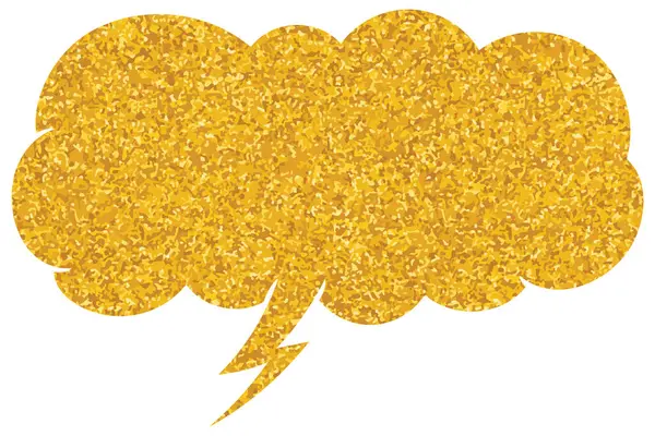 parıldayan altın folyo sohbet balonu