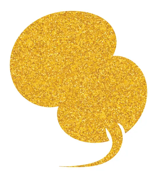 parıldayan altın folyo sohbet balonu