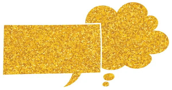 parıldayan altın folyo sohbet balonu