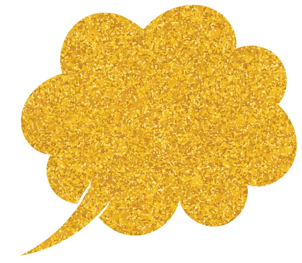 parıldayan altın folyo sohbet balonu