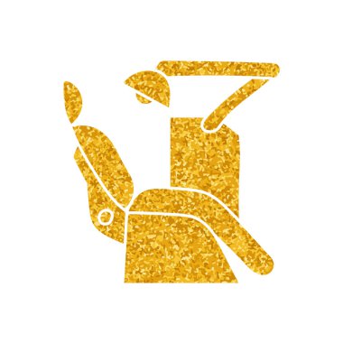 Diş hekimi iş sandalyesi altın rengi çiziyor