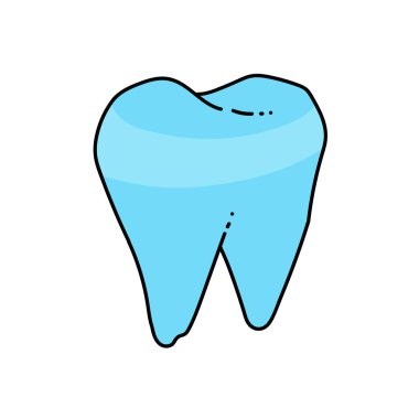 diş çizilmiş renk vektörü çizimi