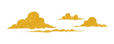 Altın renkli bulut çizimi