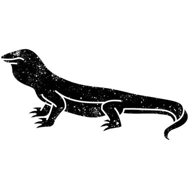 Komodo ejderha hayvan sürüngen simgesi
