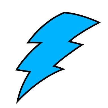 Gök gürültüsü çizilmiş renk vektörü çizimi