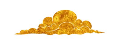 Altın renkli bulut çizimi