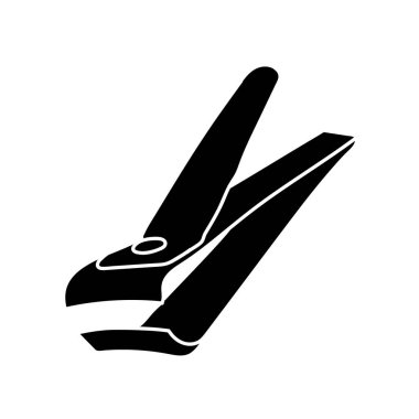 Tırnak makası, siyah el çizimi simgesi