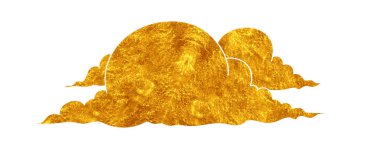 Altın renkli bulut çizimi