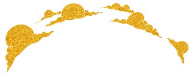 Altın renkli bulut çizimi