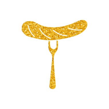 Altın renkli sosis çizimi