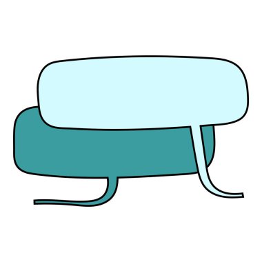 Sohbet baloncuğu el çizimi renk vektörü çizimi