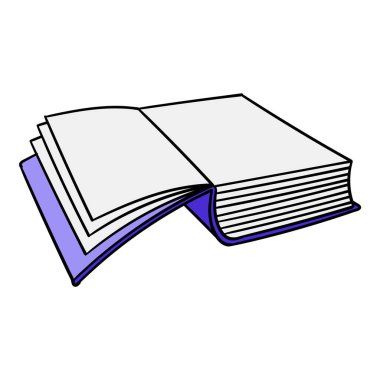 kitap el çizimi renk vektörü çizimi