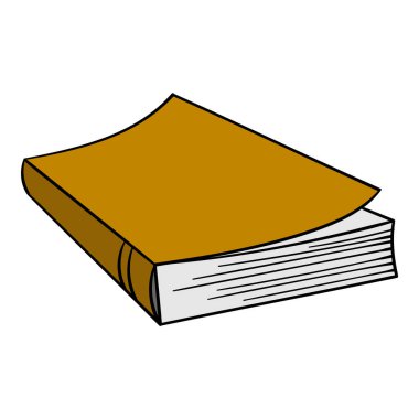 kitap el çizimi renk vektörü çizimi